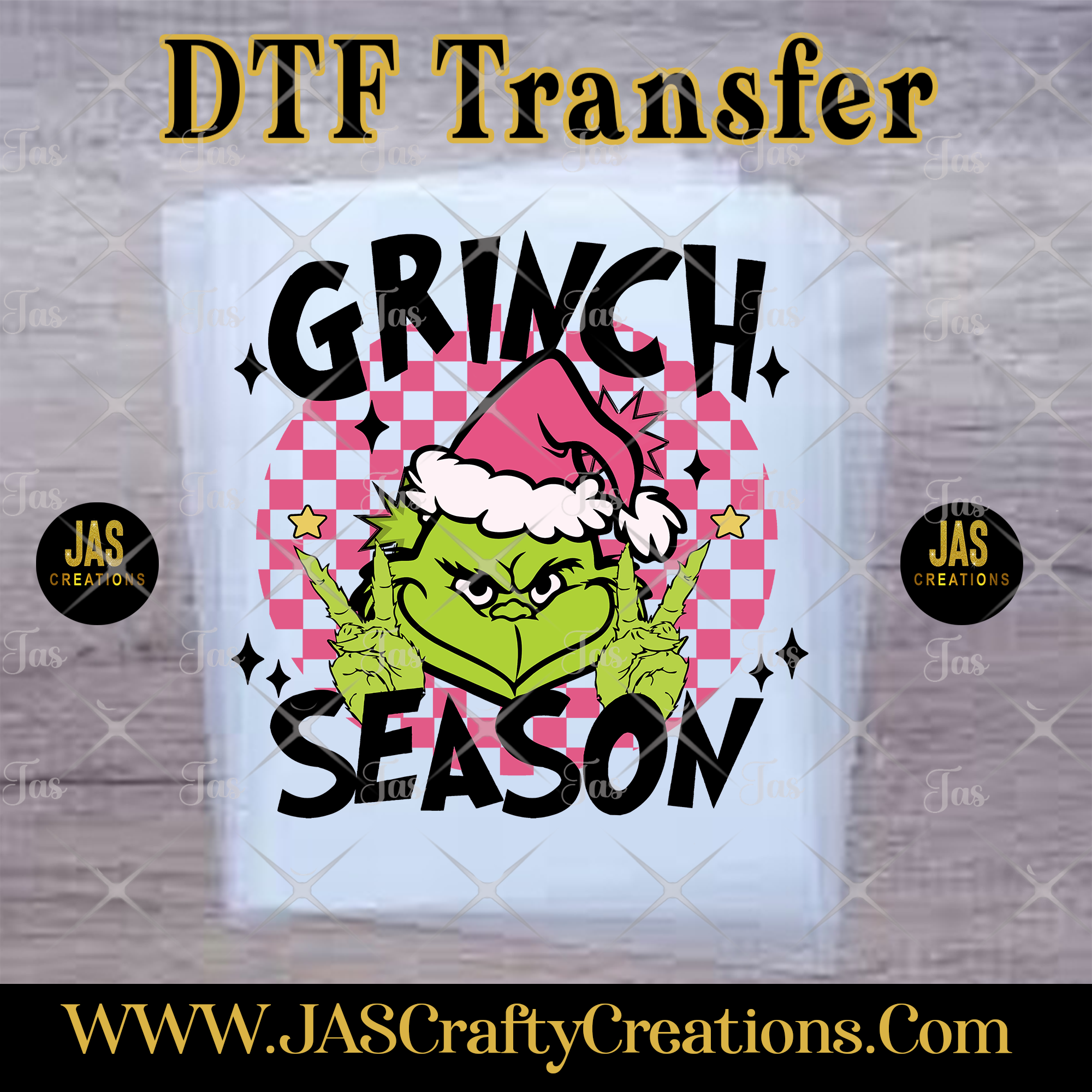 MEAN GREEN GUY SEASON PINK READY TO PRESS TRANSFER