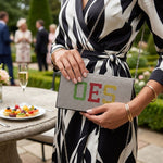 Load image into Gallery viewer, OES Colors Rhinestone Flap Snap Clutch Bag
