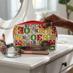 Load image into Gallery viewer, OES Multicolor Clear Graphic Print Makeup Pouch
