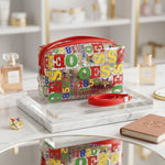 Load image into Gallery viewer, OES Multicolor Clear Graphic Print Makeup Pouch
