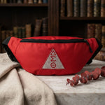 Load image into Gallery viewer, DST Red Canvas Greek Triple Pocket Fanny Pack
