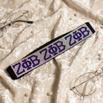 Load image into Gallery viewer, ZPB Blue Clear Rhinestone Black Stretch Headband
