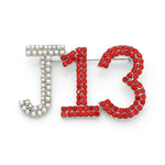 Load image into Gallery viewer, Delta Sigma Theta J13 Pearl Rhinestone Brooch
