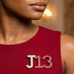 Load image into Gallery viewer, Delta Sigma Theta J13 Pearl Rhinestone Brooch
