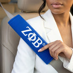 Load image into Gallery viewer, Zeta Phi Beta Blue Seat Belt Cover Set
