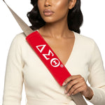 Load image into Gallery viewer, Delta Sigma Theta Red Seat Belt Cover Set
