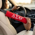 Load image into Gallery viewer, Delta Sigma Theta Red Seat Belt Cover Set
