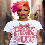 Load image into Gallery viewer, PINK OUT BOW  READY TO PRESS TRANSFER
